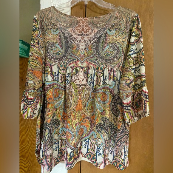 😊Women’s Energe Boho w/Lace & Tie Size 1X - Picture 2 of 5
